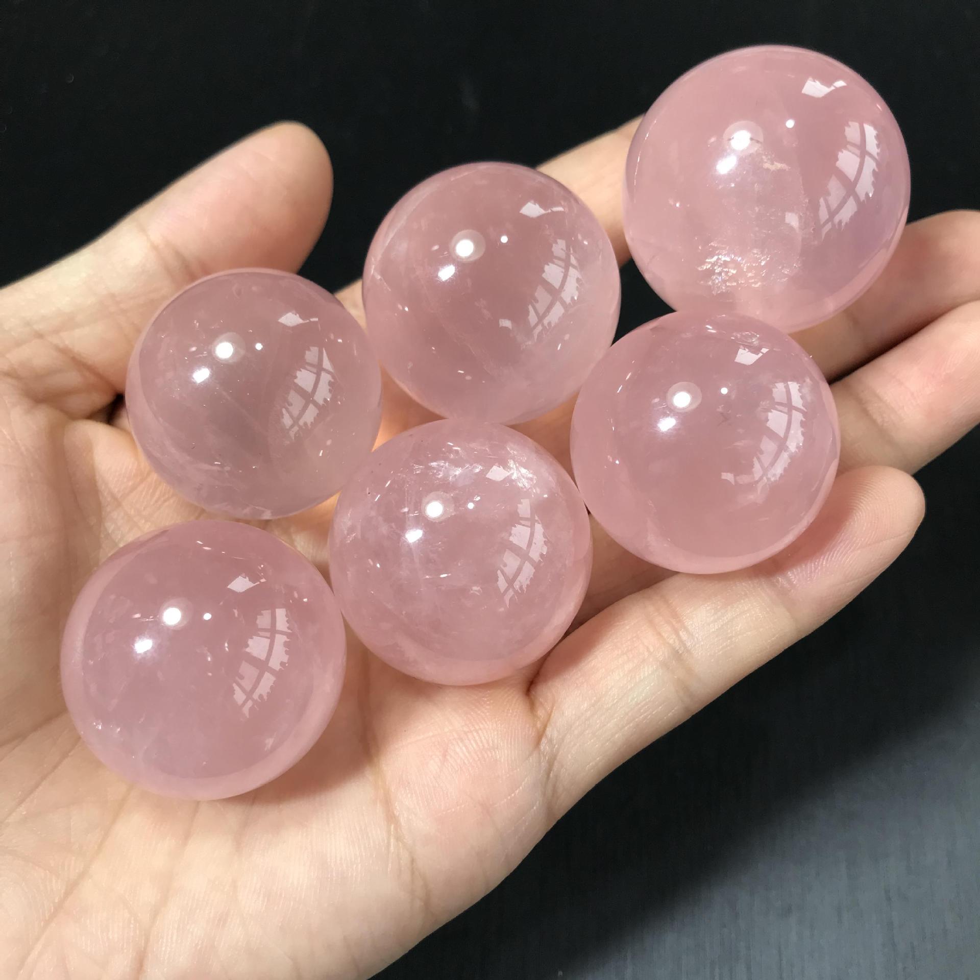 Natural Pink Crystal Ball