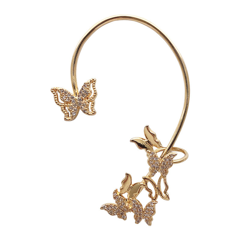 Ear Clip One Fairy Butterfly Shape Temperament Super Fairy Earrings High Sense Earrings