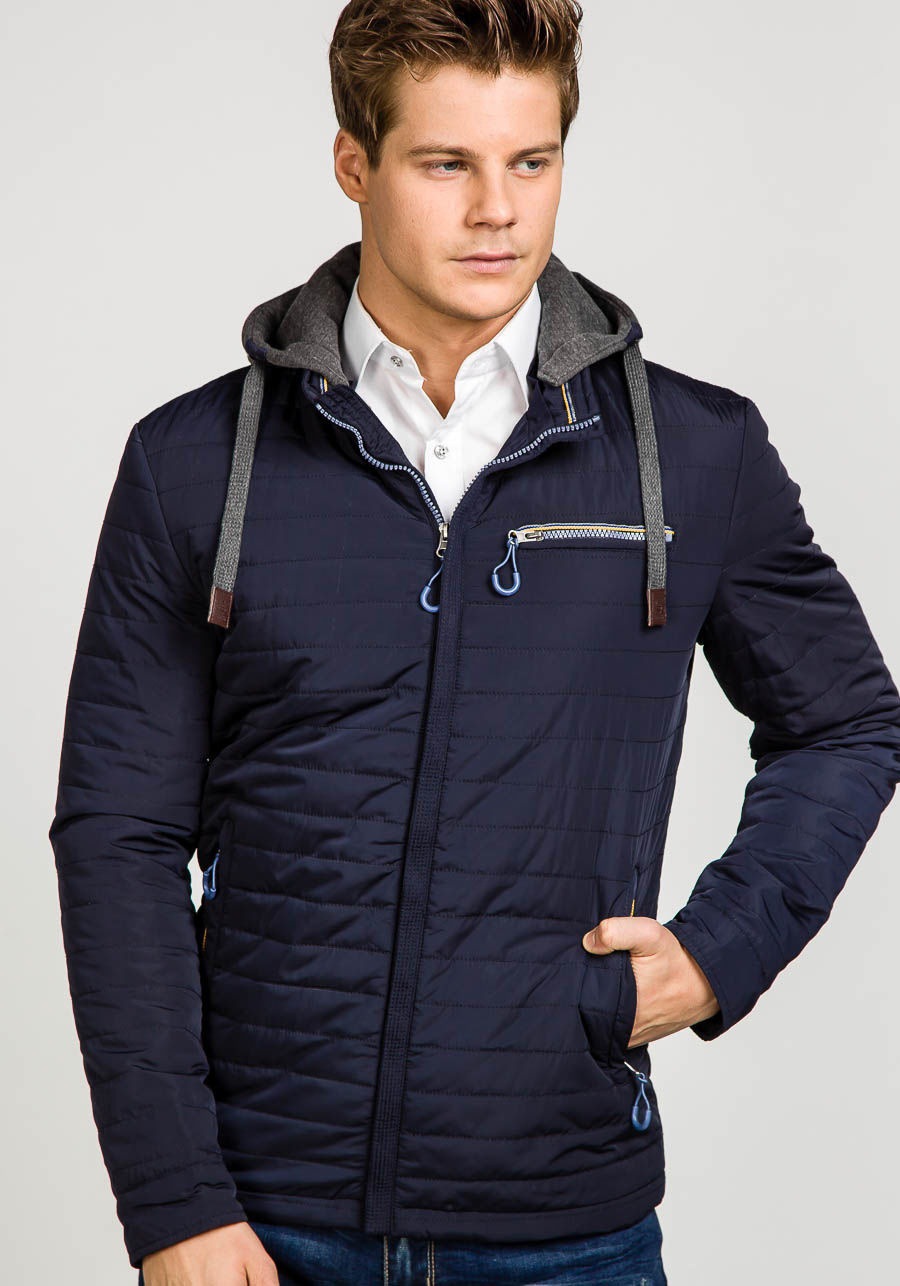 Men's Cardigan Hooded Cotton Jacket