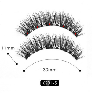 Natural Long Lasting Magnetic Liquid Eyeliner & Magnetic False Eyelashes & Tweezer Set Make up Set Ks01 5 - Shop at LoveMi