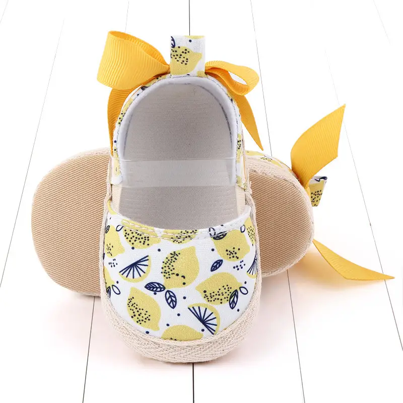 Cute baby toddler shoes with non-slip soft sole bow