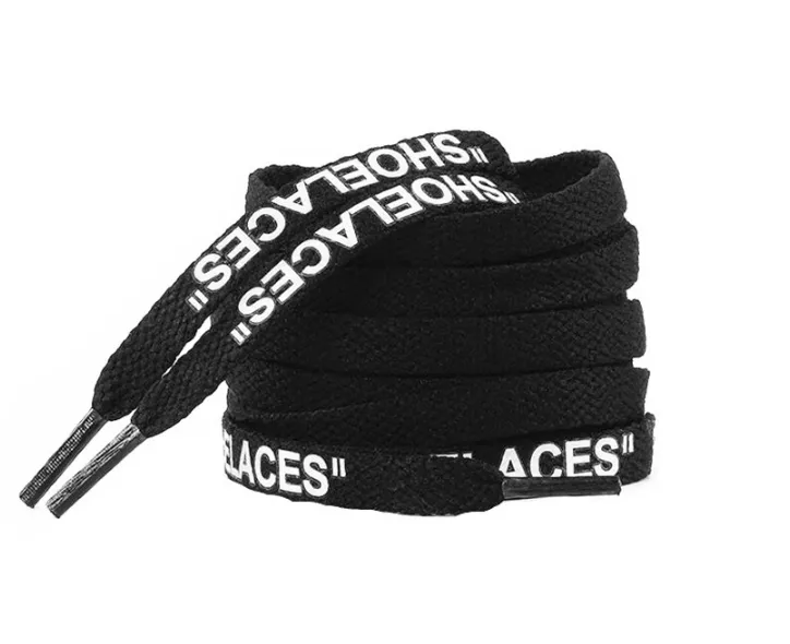 3 pairs of letter laces - Black