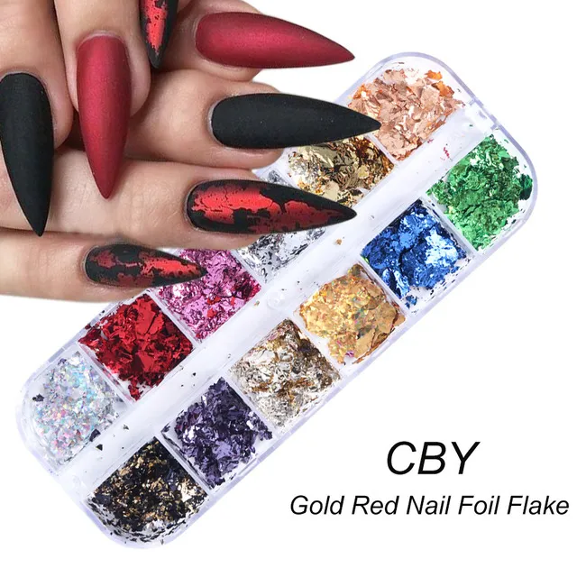 Nail Gold And Silver Glitter Laser Sequins - I