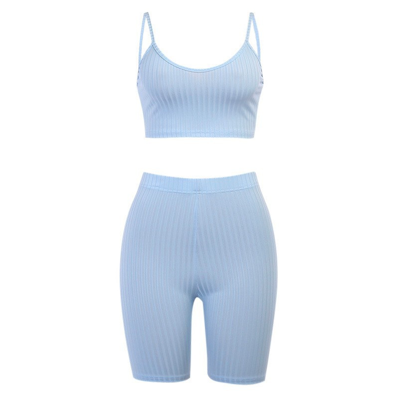 Women's sports casual vest shorts two piece set