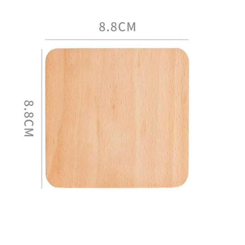 Tea mat wooden saucer - 2Square