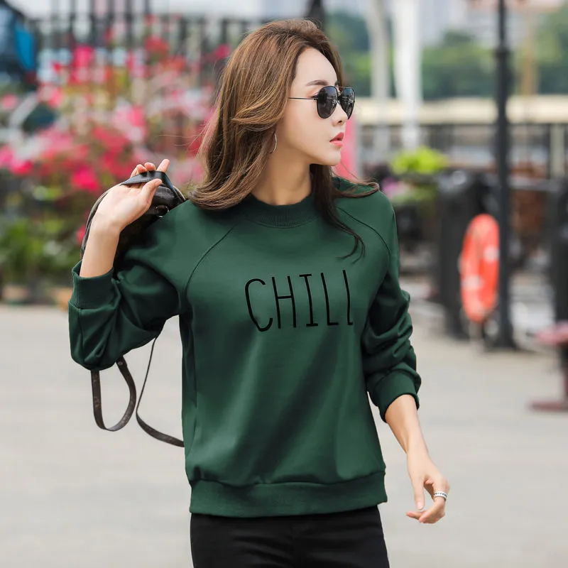 Women's plush thick sweater - Dark Green