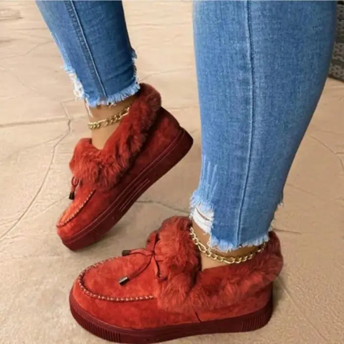 Hand-stitched shoes and snow boots - Wine