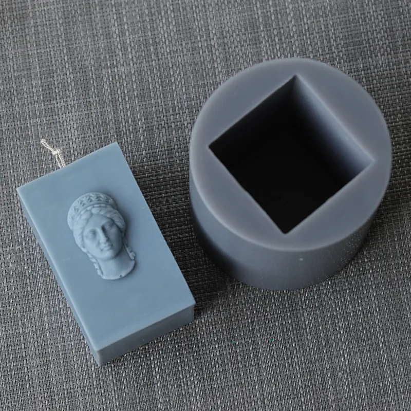 Vintage Athens Goddess Head Candle Stencil - Candle Mould