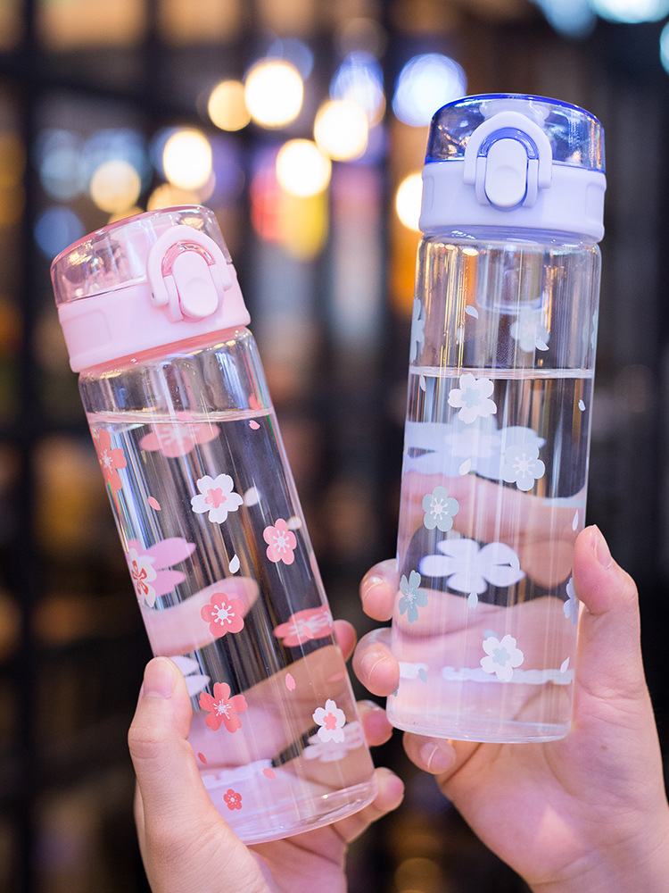 Girly Heart Flower Glass