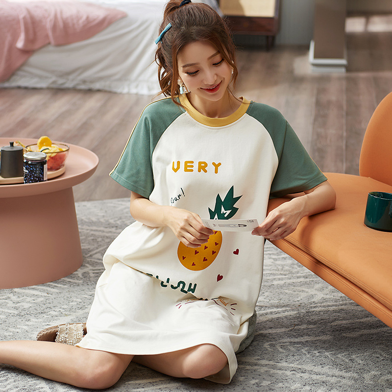 Women's summer cotton pajamas