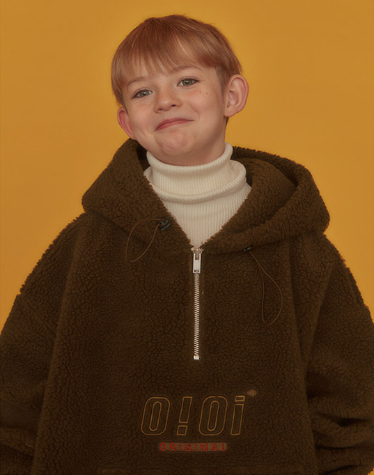 winter new 5252 BY OIOI lamb hair thickening hooded sweater female loose coat