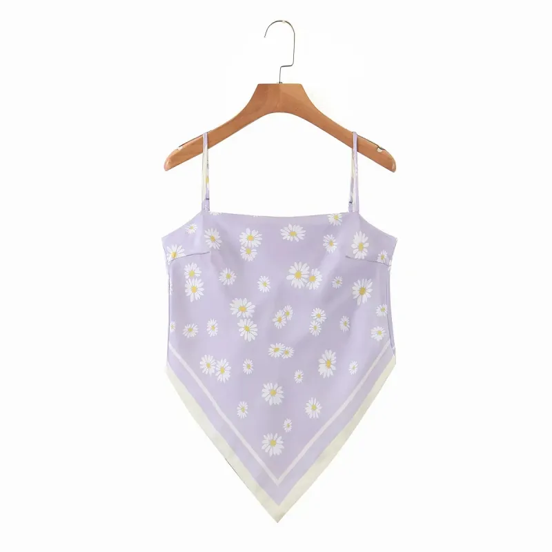 Sexy backless suspender top - Purple