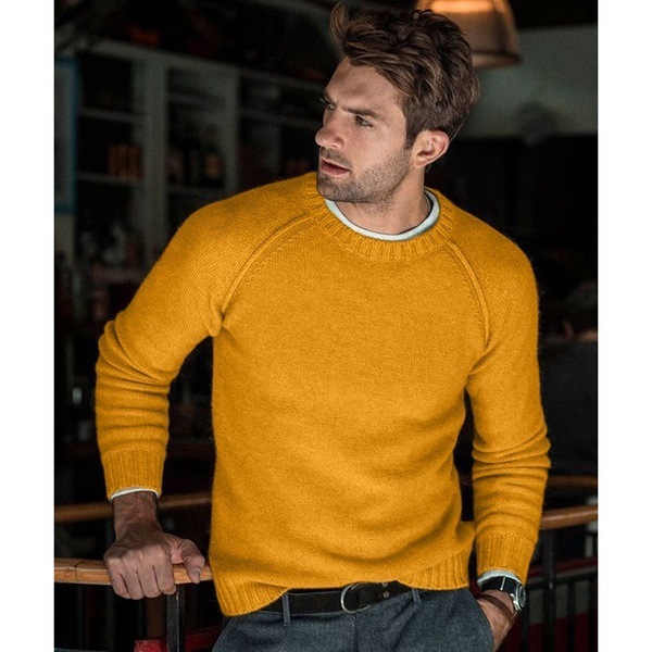 New casual men's knit sweater