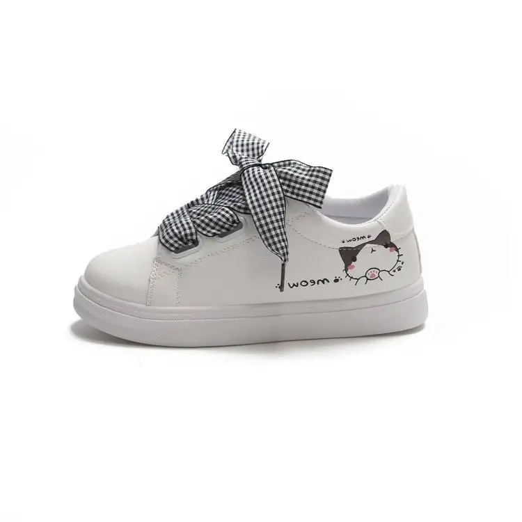 Autumn and winter Korean Women's Canvas Shoes Shoes kitten White Shoes Students