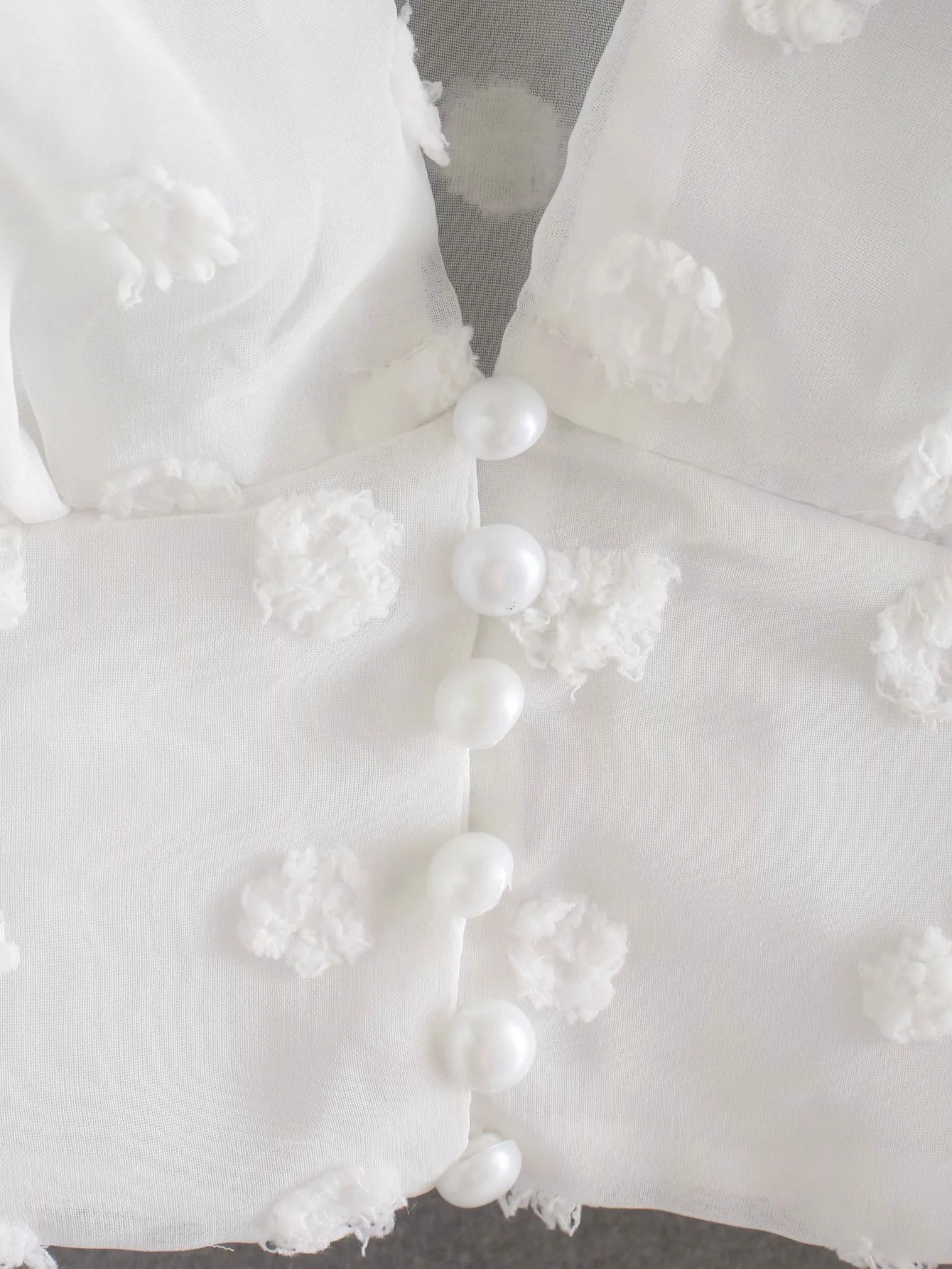 Women's long-sleeved chiffon top