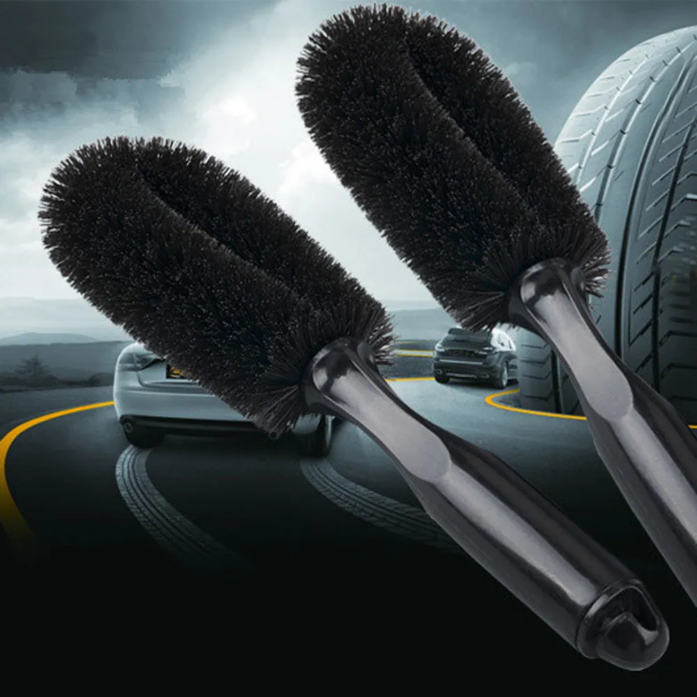 Car wheel brush wash