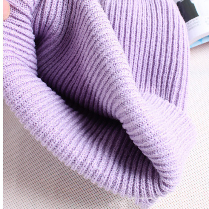 Smiley lady in knitted hat