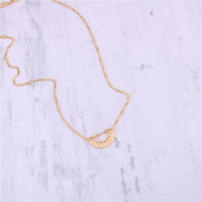 Titanium steel half circle clavicle chain