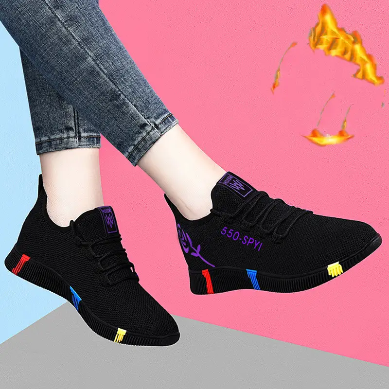 Plush cotton shoes versatile women's sports shoes