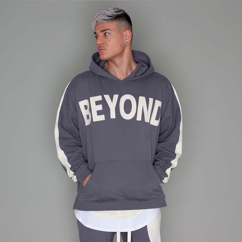 Muscle Loose Sports Casual Jacket Hooded Pullover Sweater