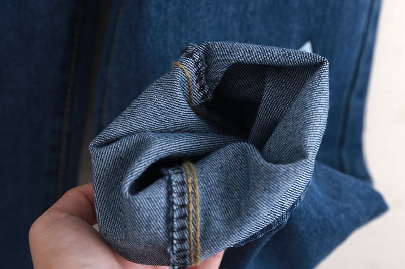 Denim pants with elastic waist