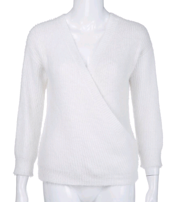 Large size women's two wear sexy sweater