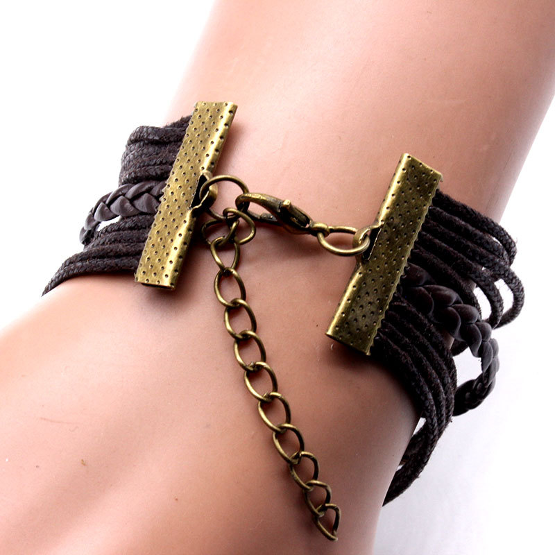 Handmade Multi-Layer Wax Rope Braided Bracelet