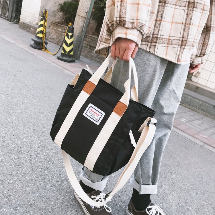 New harajuku one-shoulder casual canvas bag