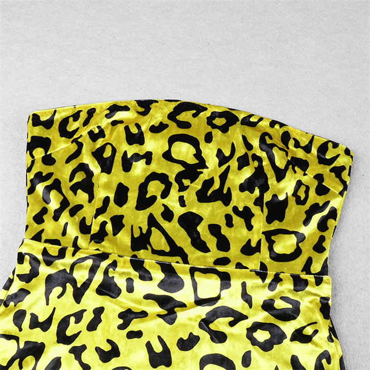 Tube Top and Shoulder Temperament Mid-length Dress