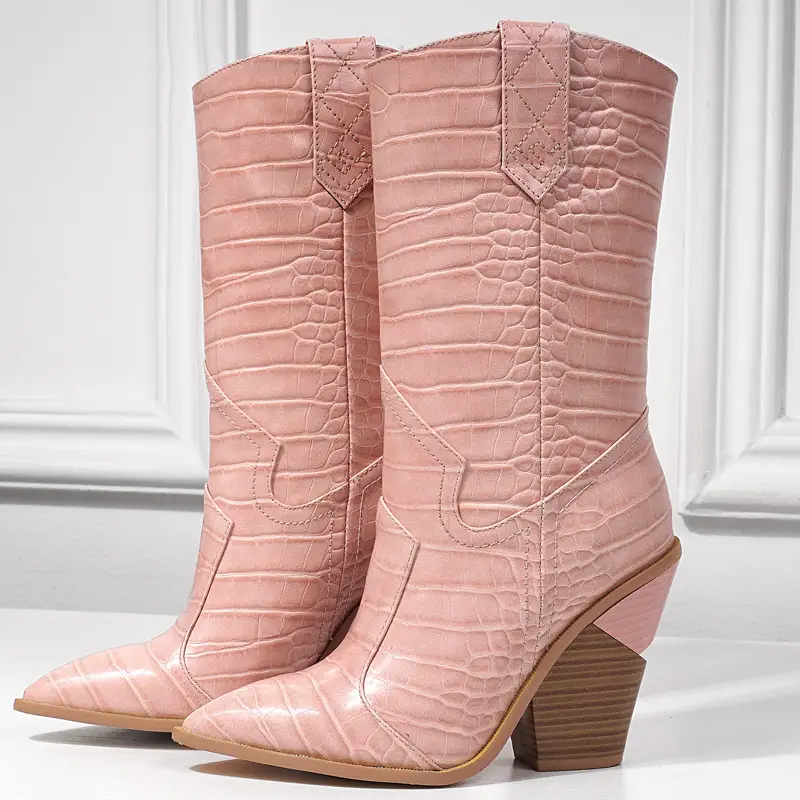 Autumn thick-heeled high-heeled boots
