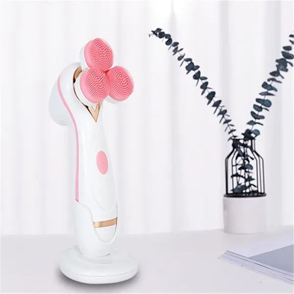 Rotary Silicone Cleansing Device - Pink
