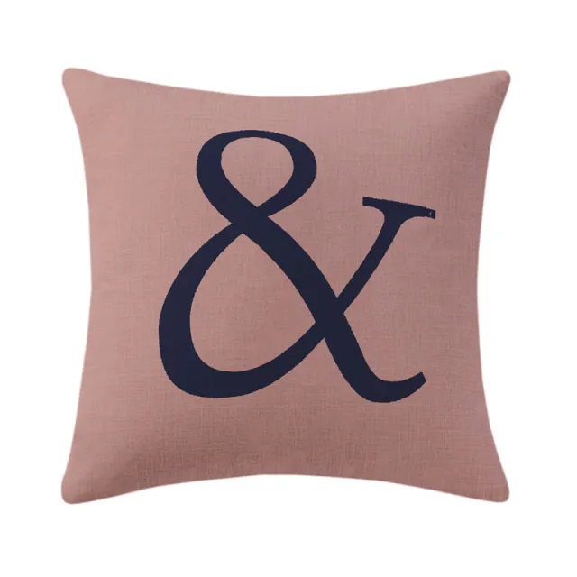 English letter pillow 81 Cotton Linen - Shop at LoveMi