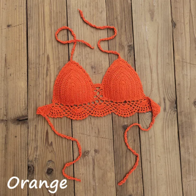 Boho crochet bra Orange - Shop at LoveMi
