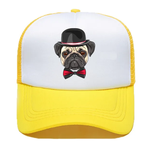 Peaked cap spring and summer net cap Yellow And White - Shop at LoveMi