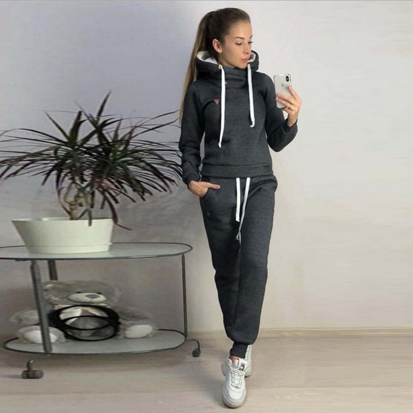 New Fleece Fashion Casual Sports Sweater Coat Suit