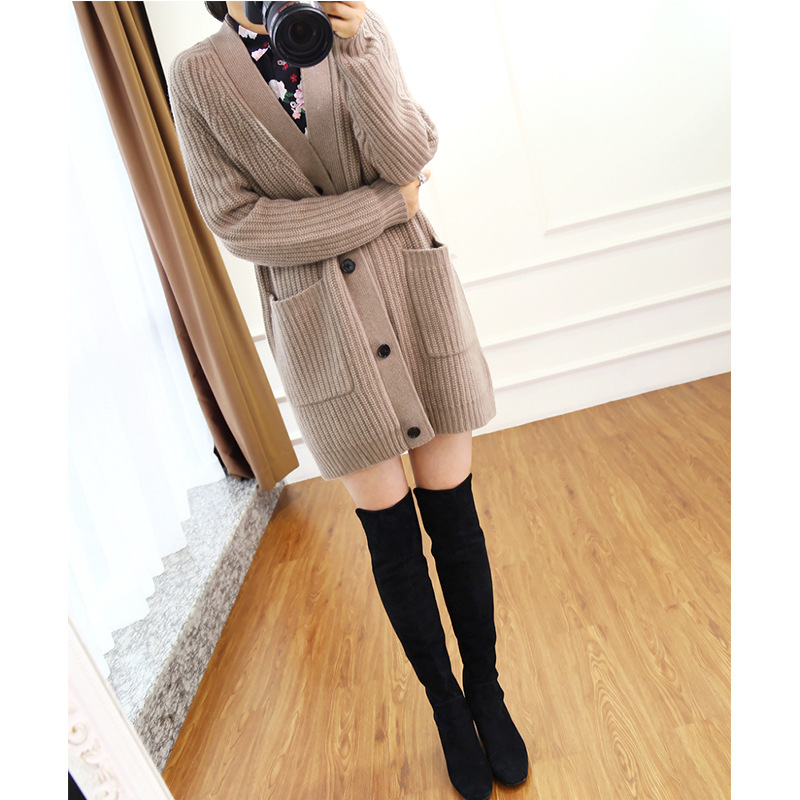 Knitted sweater coat