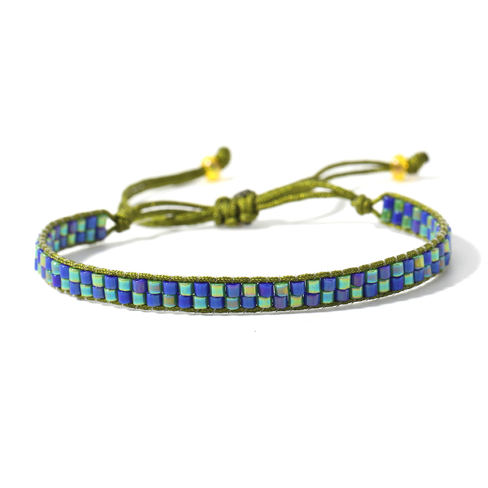 Hand-woven rice bead bracelet