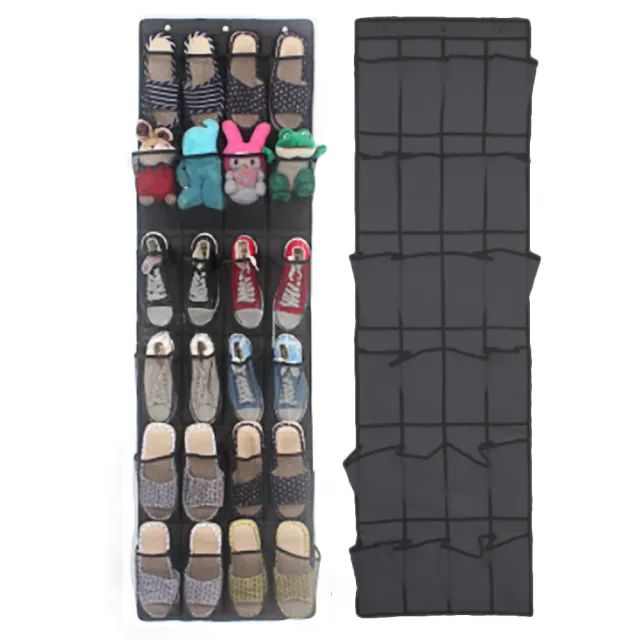 24 Pocket Shoe Space Door Hanging Storage Rack Black - Shop at LoveMi