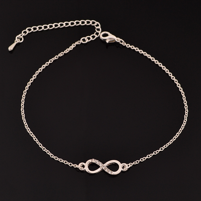 European And American Infinite Fgure 8 Rhinestone Bracelet