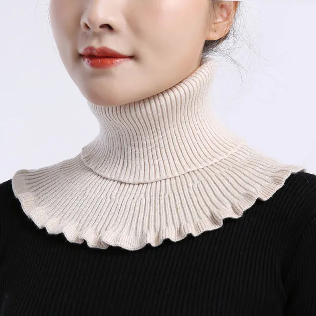 Knit fashion wool neck scarf Beige - Shop at LoveMi