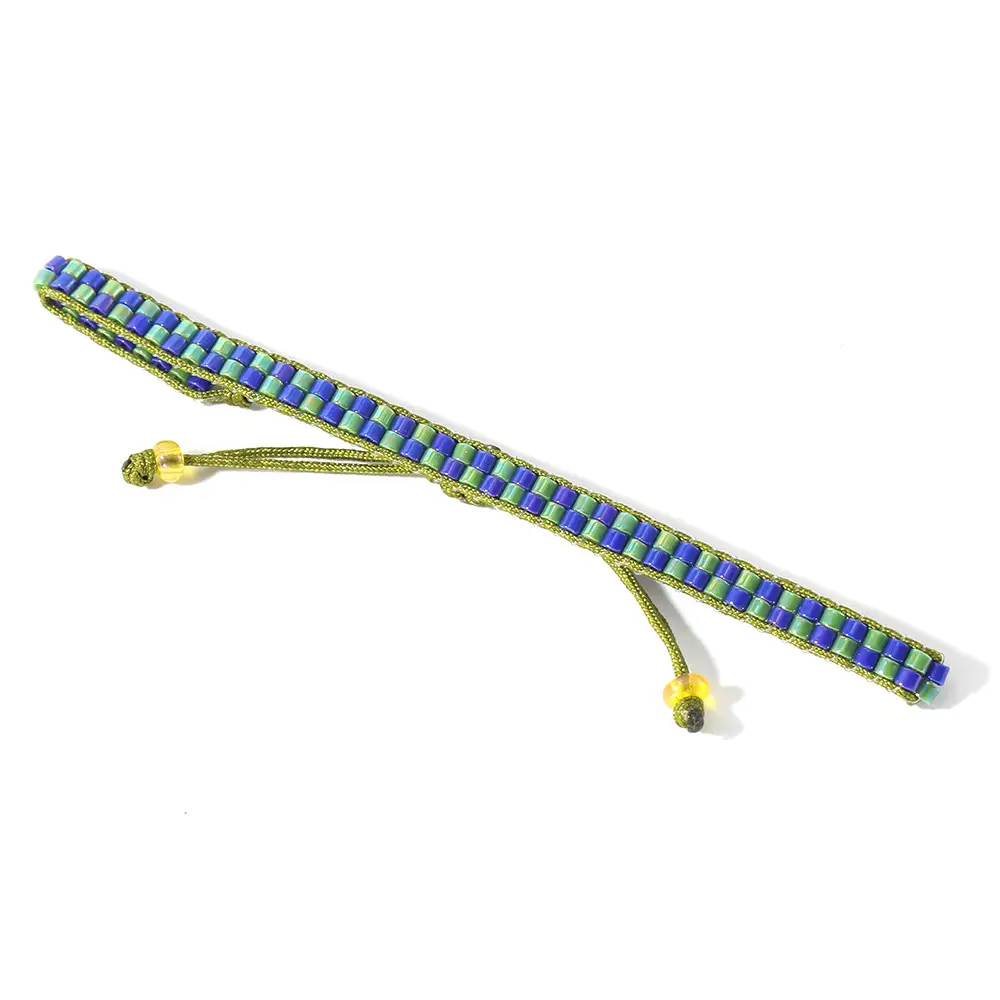 Hand-woven rice bead bracelet