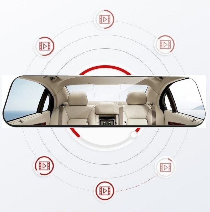 White glass white mirror new driving recorder — foto 3