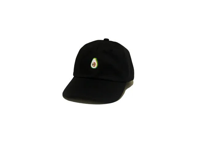 Avocado Baseball Cap With Embroidered Expression Casual Soft Top Style Curved Brim Cap Black - Shop at LoveMi