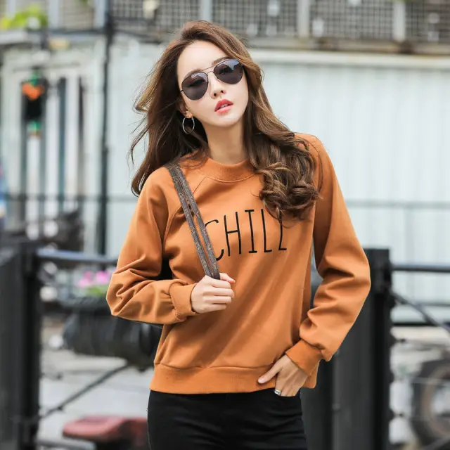 Women's plush thick sweater Brown - Shop at LoveMi
