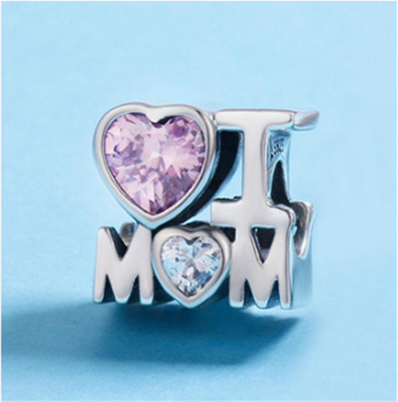 Sterling Silver and Platinum Plated Pendant Beads