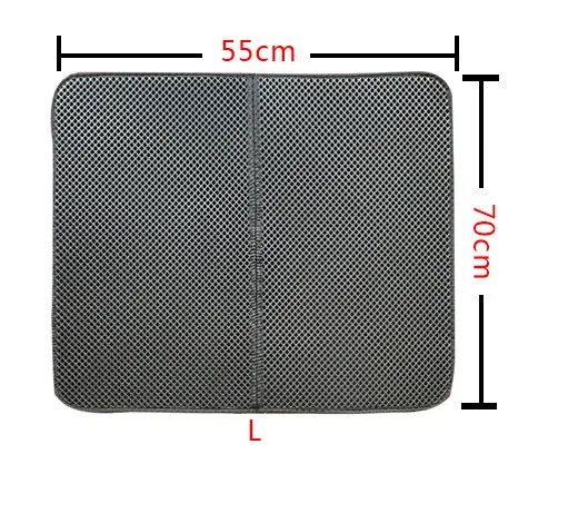 Double Layer Litter Cat Bed Pads Pet Cat Litter Mat Trapping Pets Litter Box Mat Pet Product Bed For Cats House Clean Mat - Grey