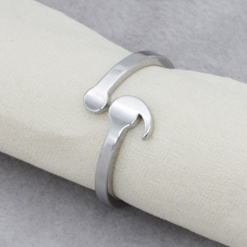 Stainless steel semicolon ring