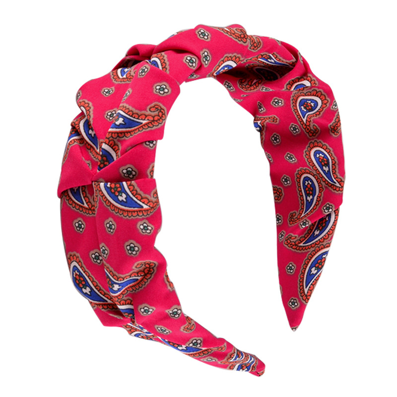 Printed pleated headband Red - Shop at LoveMi