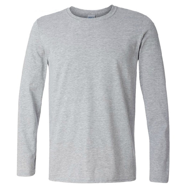 Men's long-sleeved T-shirt carded cotton t-shirt