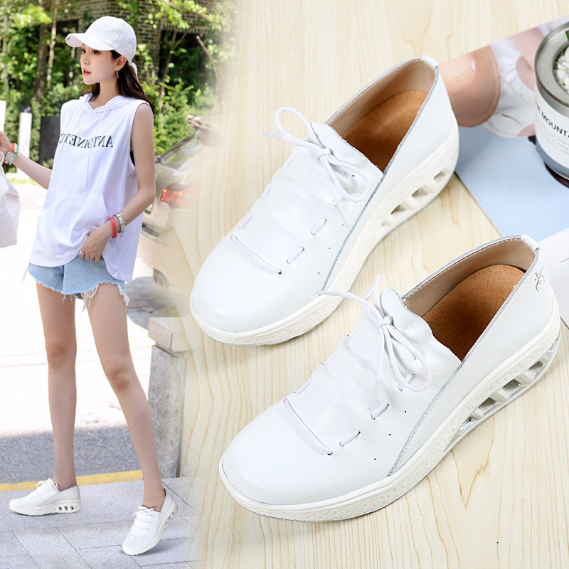 Leather Breathable Fashion Women's Rocking Shoes Casual